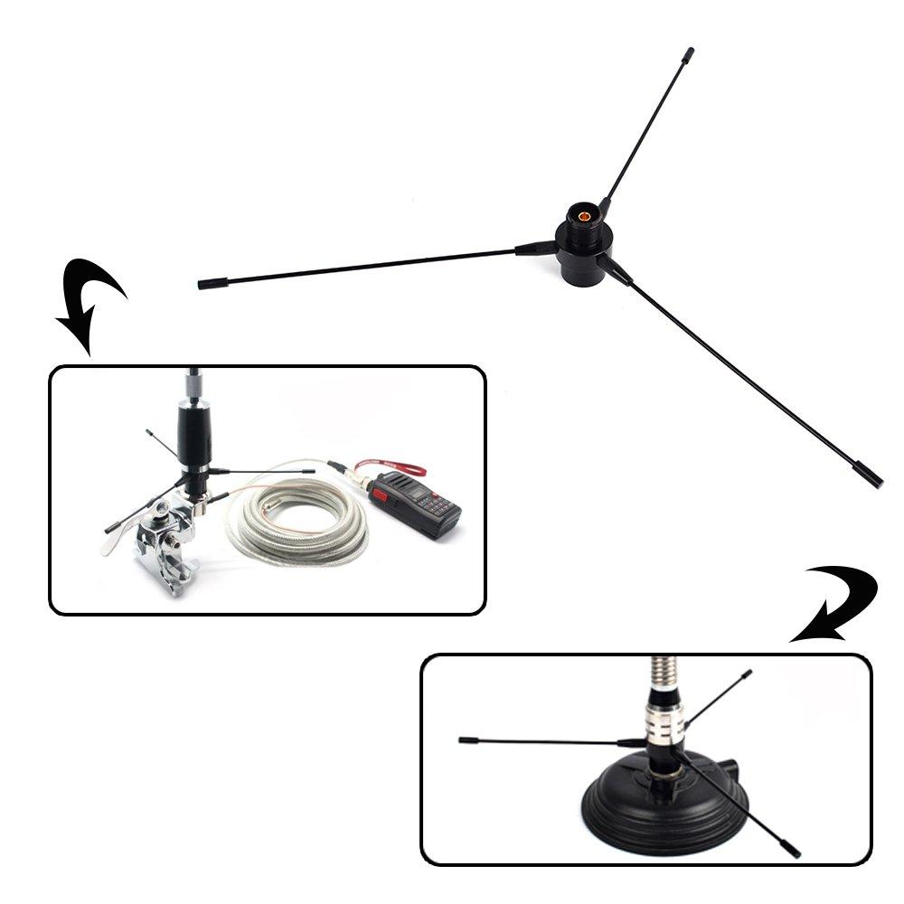 VHFUHF Dual-Use Radial Element Mobile Antenna with M-Type Connector, Copper, for Amateur Radio and Radio Mounting