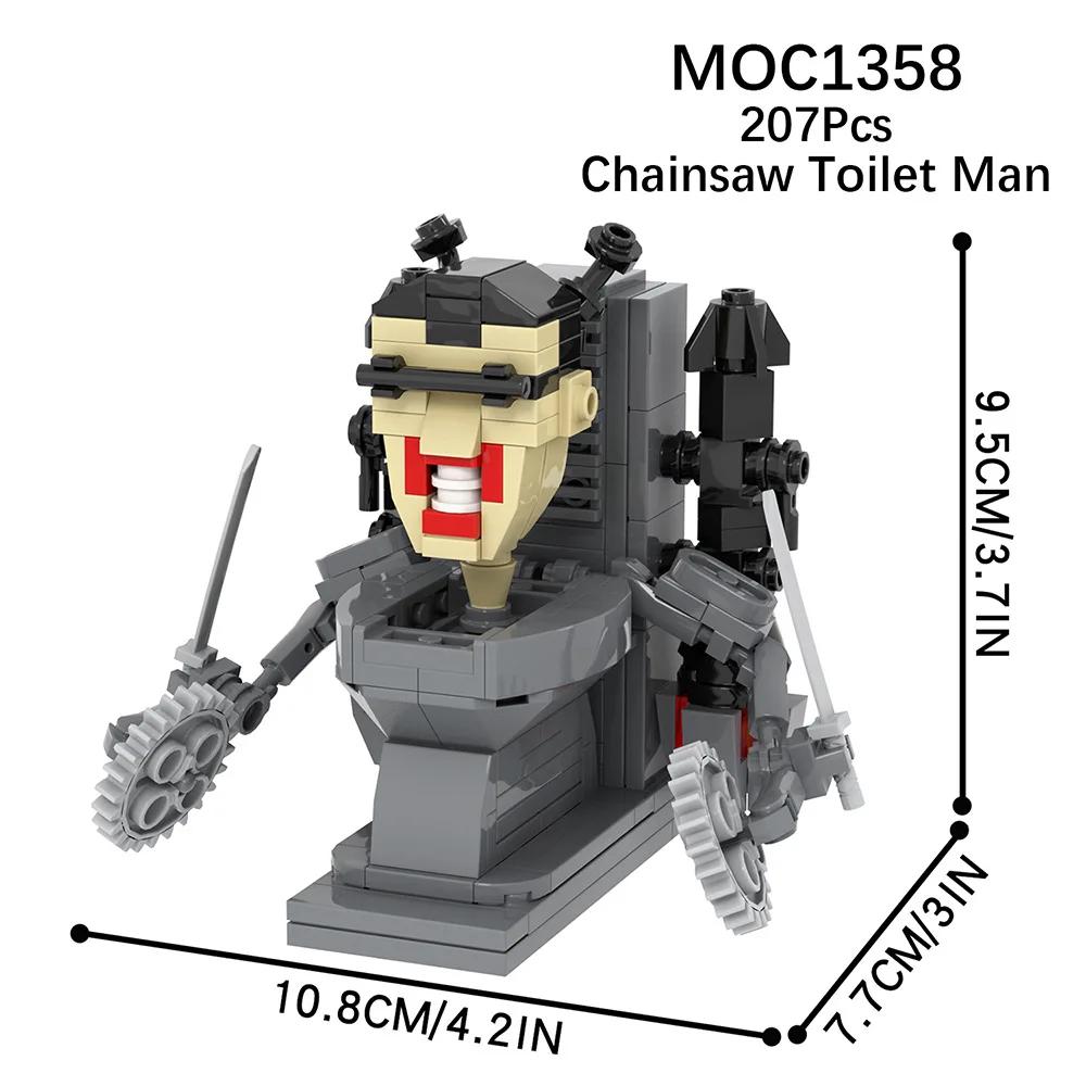 Skibidi Toilet Man vs Monitor Building Blocks The Audio and Camera Man Toys  for Kids Adults Game Fans (127/263 PCS)