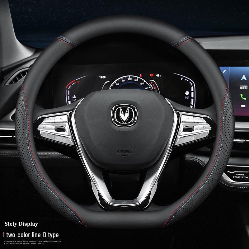 Perfect for Changan CS75 Plus, Eado XT, CS35, CS55, Oushang X5, X7, and Unit genuine leather steering wheel covers.