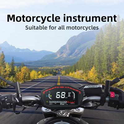 AD Instrument Modifié Moto + Capteur de Vitesse Compteur de Vitesse Tachymètre Moto Compteur LCD Compteur de Vitesse Carburant Compteur Kilométrique