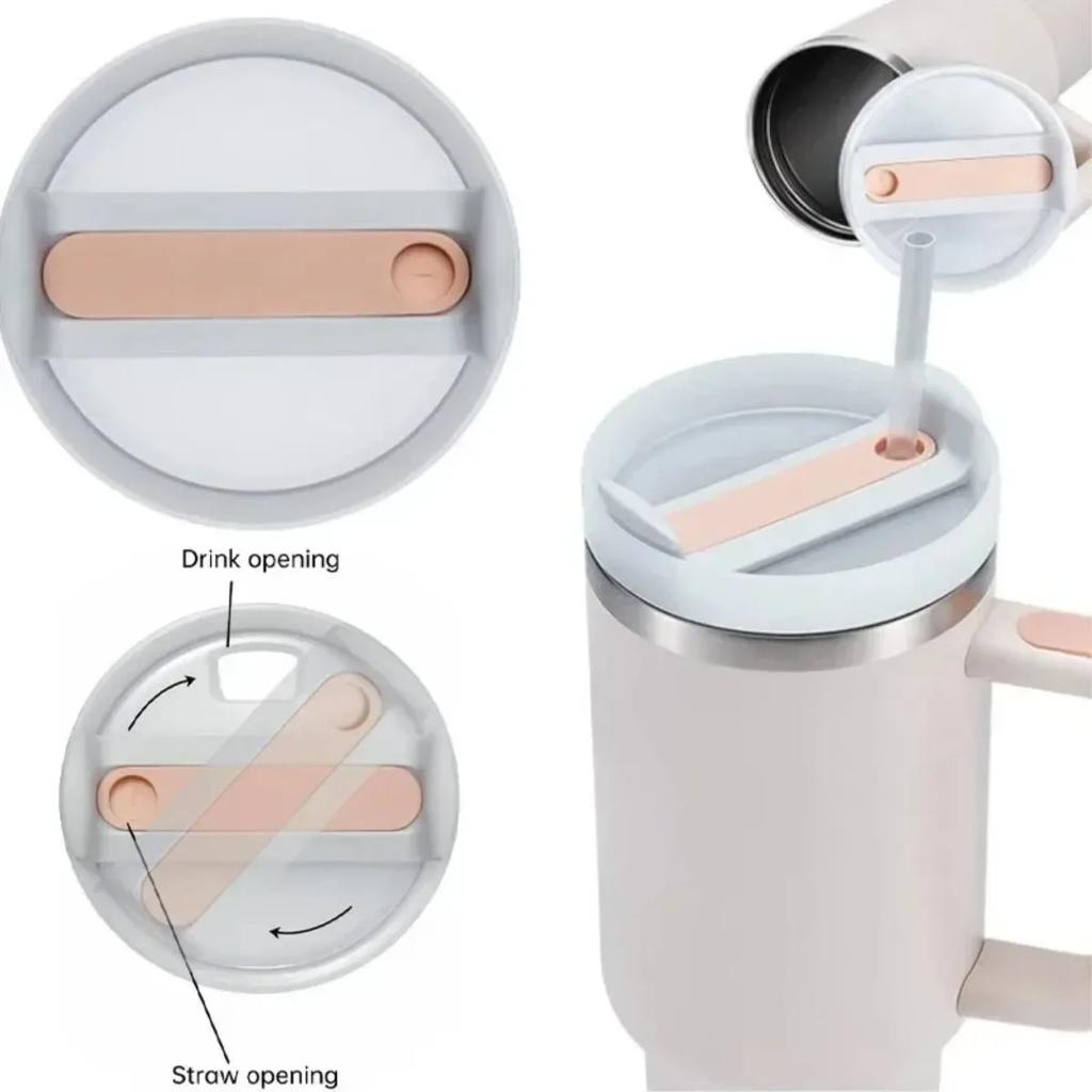 40 oz Versiegelbare Flaschenabdeckung Spritzwassergeschützt Auslaufsicher Einfache Kunststoff-Ersatzdeckel für Stanley Quencher H2.0 40 oz Becher