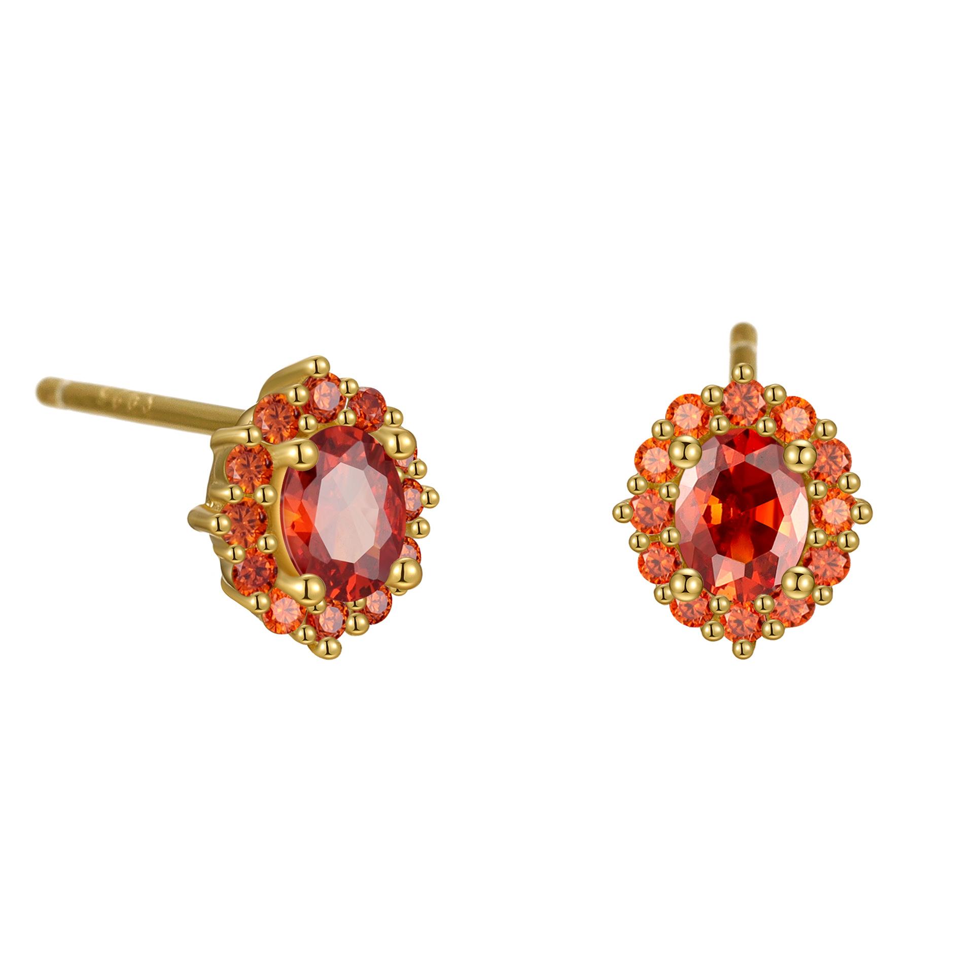

Inlay Colorful CZ Geometry Stud Earrings 925 Sterling Silver Hypoallergenic Classic Elegant Earrings Fashion Jewellry