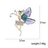 Beauty Dancer Girls Brooches For Women Elegant Angel Wings Fairy Butterfly Rhinestone Clothing Wedding Jewelry Accessories