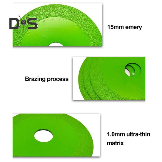 Glass Cutting Disc for Angle Grinder 1mm Chip-Free Blade Fast Precise Cuts Less Noise Flat Grinding Disc for Glass Jade Rock Plate Ceramics Sanding