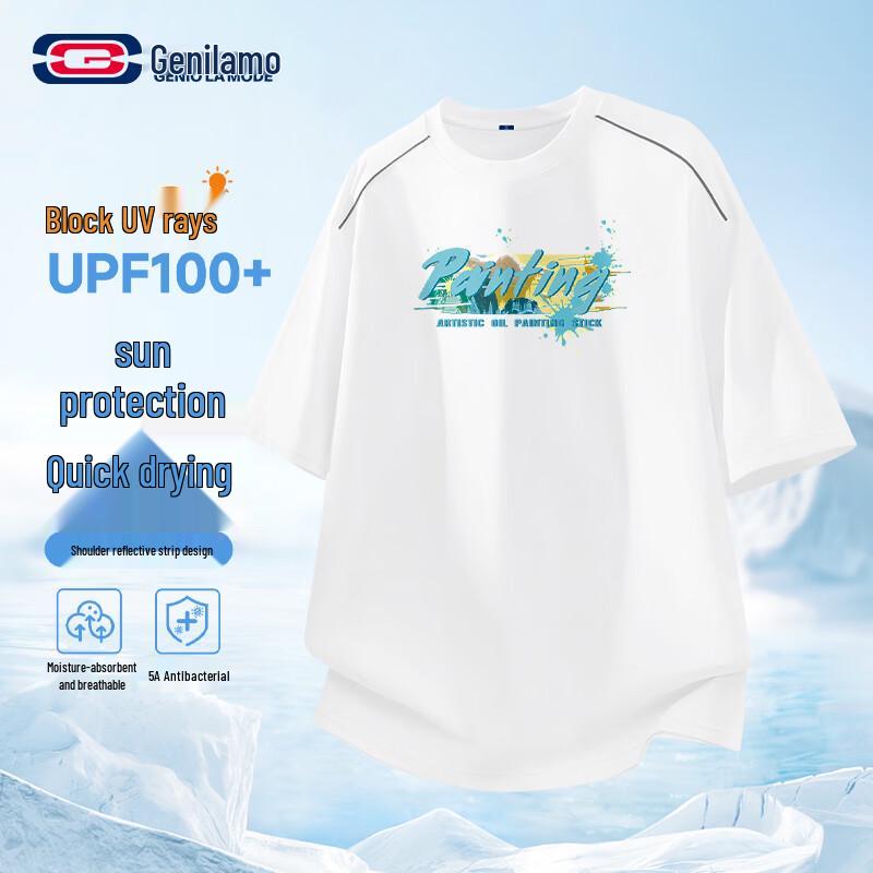 

GENIOLAMODE Men s Quick Dry Short Sleeve T-Shirt L