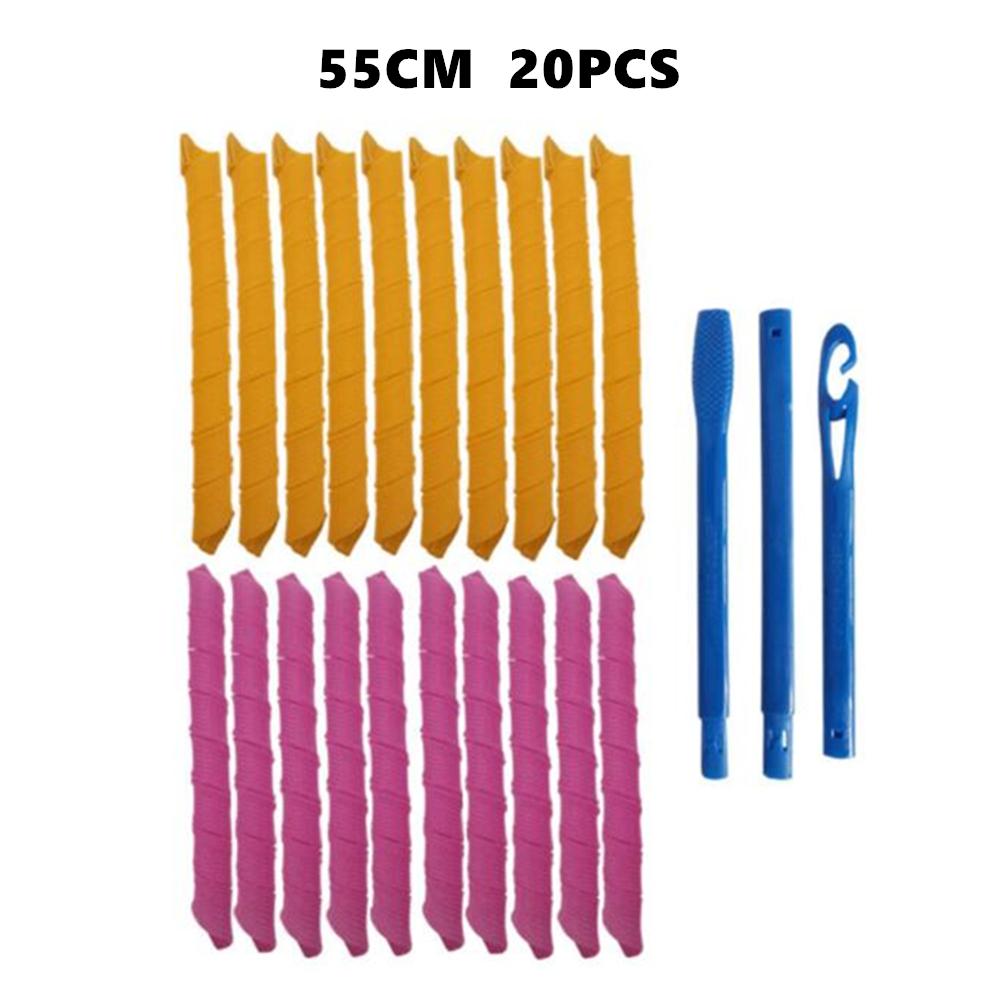 10pcs Heatless Hair Curler No Heat Hair Rollers Sleeping Soft Spiral Curls Lazy Perm Curling Rod Wave Formers Hair Styling Tools