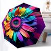 1pc Colorful Daisy Flower Print Automatic Folding Umbrella - Portable Collapsible Design, 8-Rib Iron Frame, Durable Fabric Yy251125124