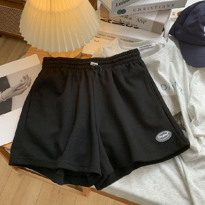 Elastic 2024 High Lace Summer Up Drawstring Women Shorts Wide Leg Sweat Short Fitness Running Shorts Loose Casual Green Sports Pants