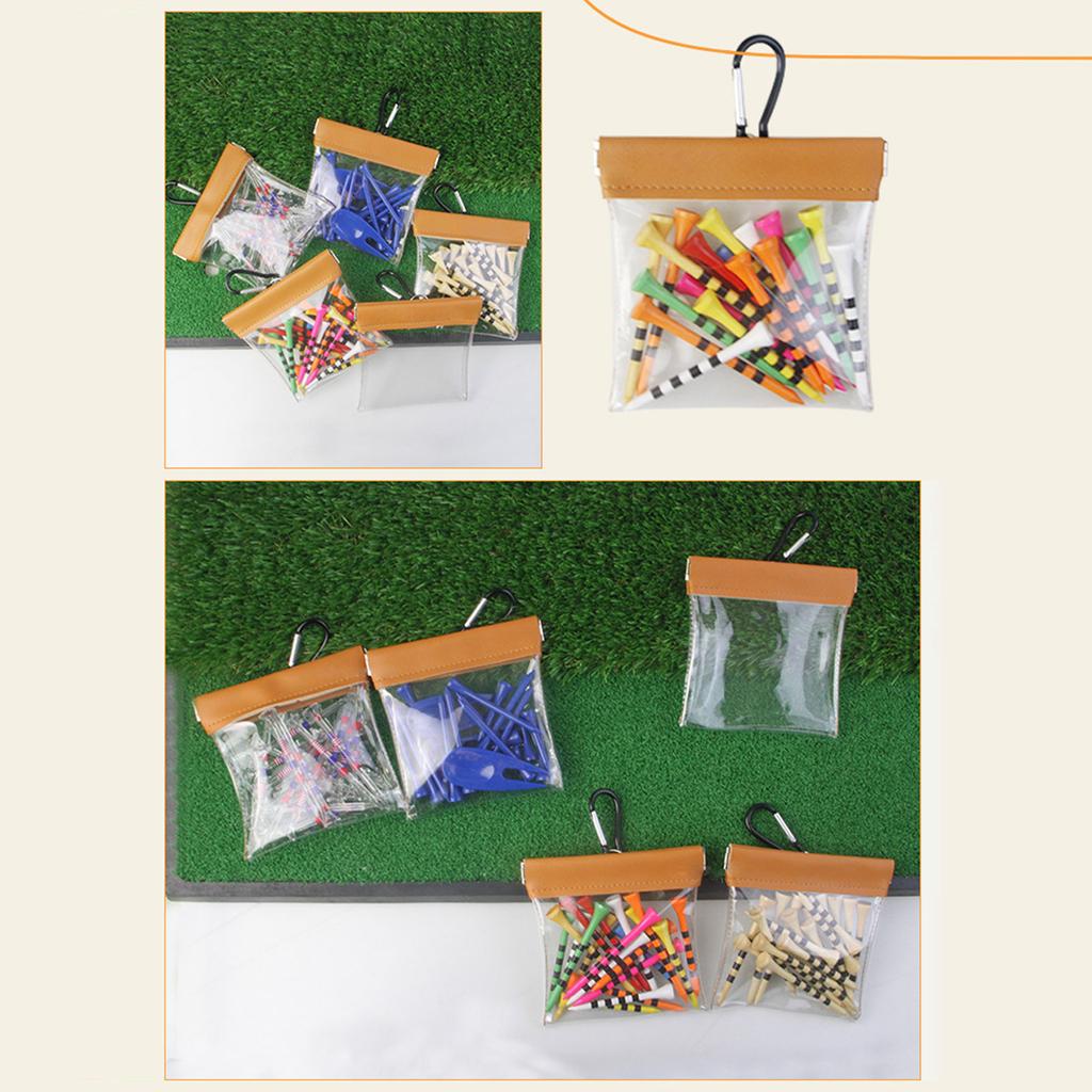Golf Tees Pouch Bag Golf Tees Organizers with Clip Golf Tees Storage Pocket Squeeze Golf Tees Pouch Golf Accessories
