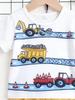 Summer Boys Cartoon Print Short Sleeve Shorts Set, Breathable Two-Piece Outfit For Home & Outdoor Wear