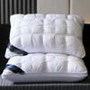 Orthopedic Cervical Support Pillow Adults Medium Height 20-25cm Hollow Fiber Fill Breathable Polyester-Cotton Cover Single