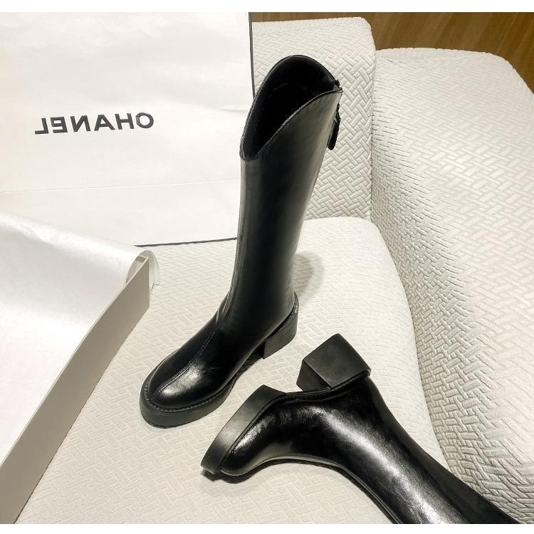 

Soft leather boots women s tall boots autumn and winter boots foreign and thin high-heeled knight boots boots 2025 new 35