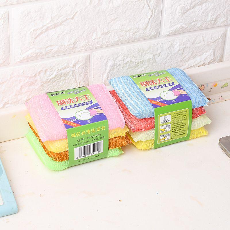 Versatile Dishwashing Brush For Effortless Cleaning With Soft Scouring Pad Design