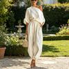 Women's 2 Piece Outfits Short Sleeve Off One Shoulder Pullover Top And Loose Harem Pants Set Summer Vacation Lounge Sets