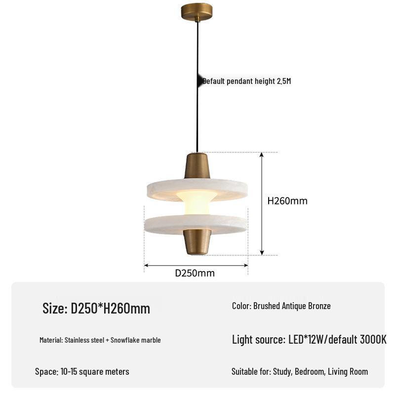 Nordic Marble Pendant Light for Bedroom, Dining Room, or Entrance