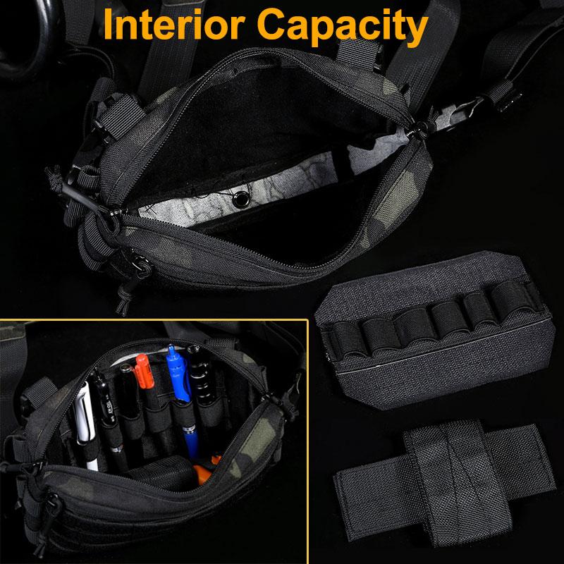 Tactical Vest Chest Bag CS Wargame Rig Airsoft Pouch Holster Molle Men Shoulder Camping Backpack1000D Hunting Fishing Pouch Pack