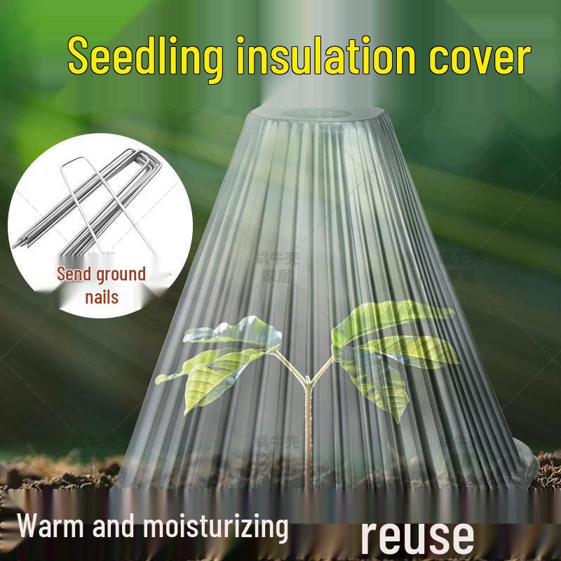 Transparent Seedling Cloche: Reusable Greenhouse Cover Protecting from Birds and Frost