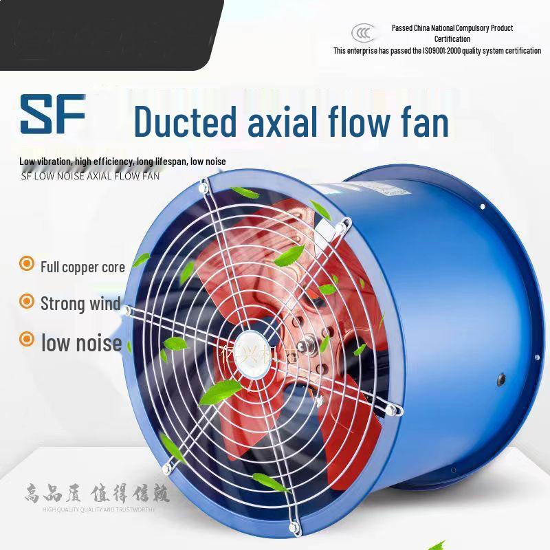 SF Pipeline Powerful Cylindrical Axial Exhaust Fan Range Hood for Commercial Catering Restaurants