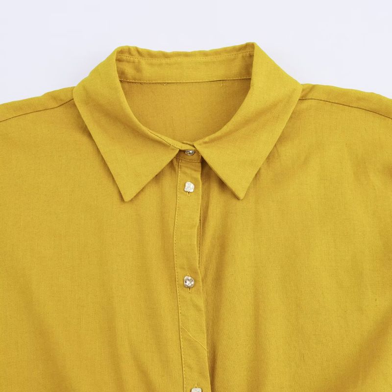 Araltay New Arrival Fashion Style Women's Clothing Fashion All-Match Casual Minimalist Linen Bow Tie Shirt 8138389