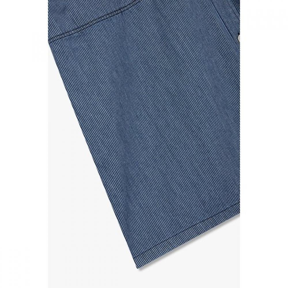 STUDIO TOMBOY Pinstripe Denim Belted Dress 9176341987ct