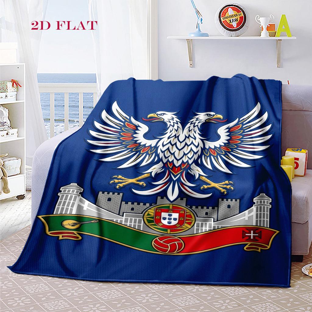 Portuguese Heritage Emblem blanket Soft and comfortable Suitable for all seasons Air conditioning blanket Digital printing Nap Blanket