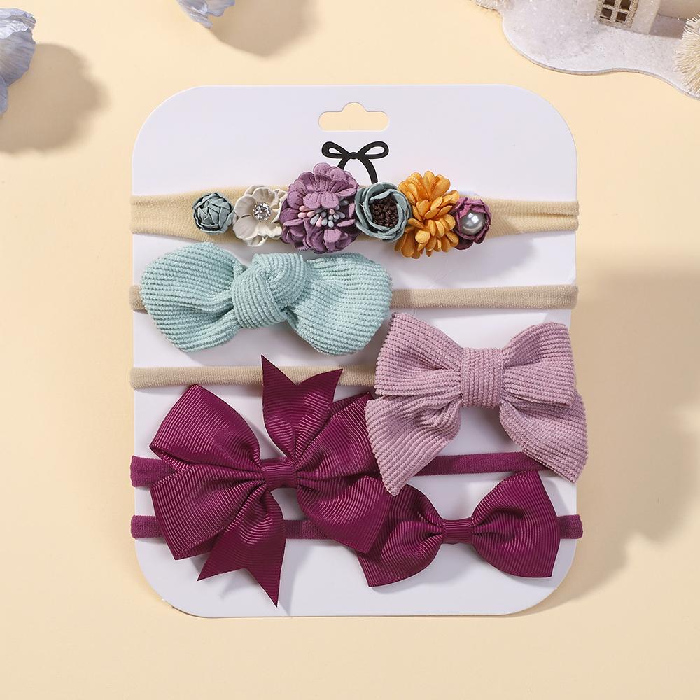 

ДЕТСКИЕ БАНТЫ Изысканная цветочная повязка на голову эластичный бант повязка для волос для младенцев свадьба туризм вечеринка повязка на голову нарядный подарочный набор