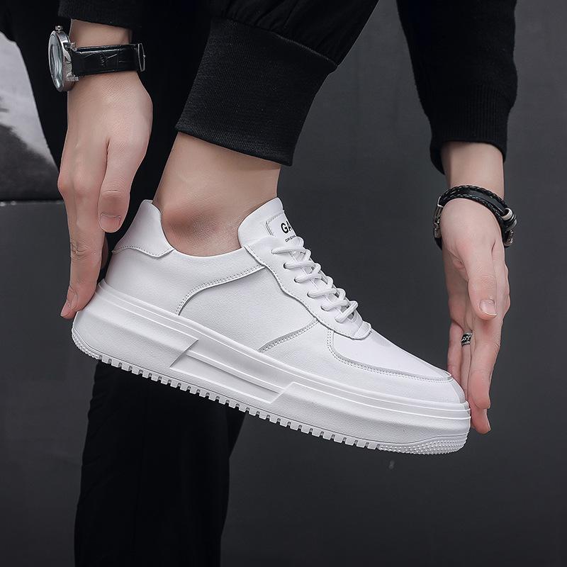 Niş retro spor ayakkabılar sonbahar ve kış yeni erkek ayakkabıları niş küçük beyaz ayakkabılar erkek Guochao kalın tabanlı sarı ayakkabılar Wenzhou spot