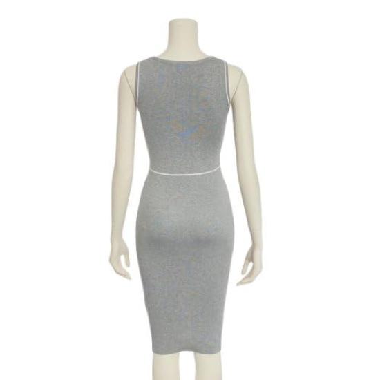 GRAXIA Cabaret Midi Knit Suitable for Hostess Ribbed One Size Fits All Dress, Dress, Dress, Sleeveless, Hostesses, Clubs, Lounges, Knit, Knee-Length,