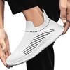 New mesh shoes fly-woven breathable sneakers, lazy shoes, shoes large size casual shoes