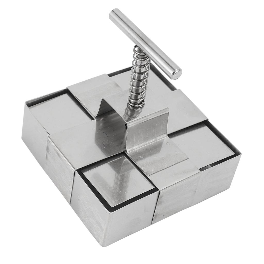 Stainless Steel Clay Cutter Spring Loaded Plunger Cutting Handcraft Cake Cutter Mold for Salads Desserts