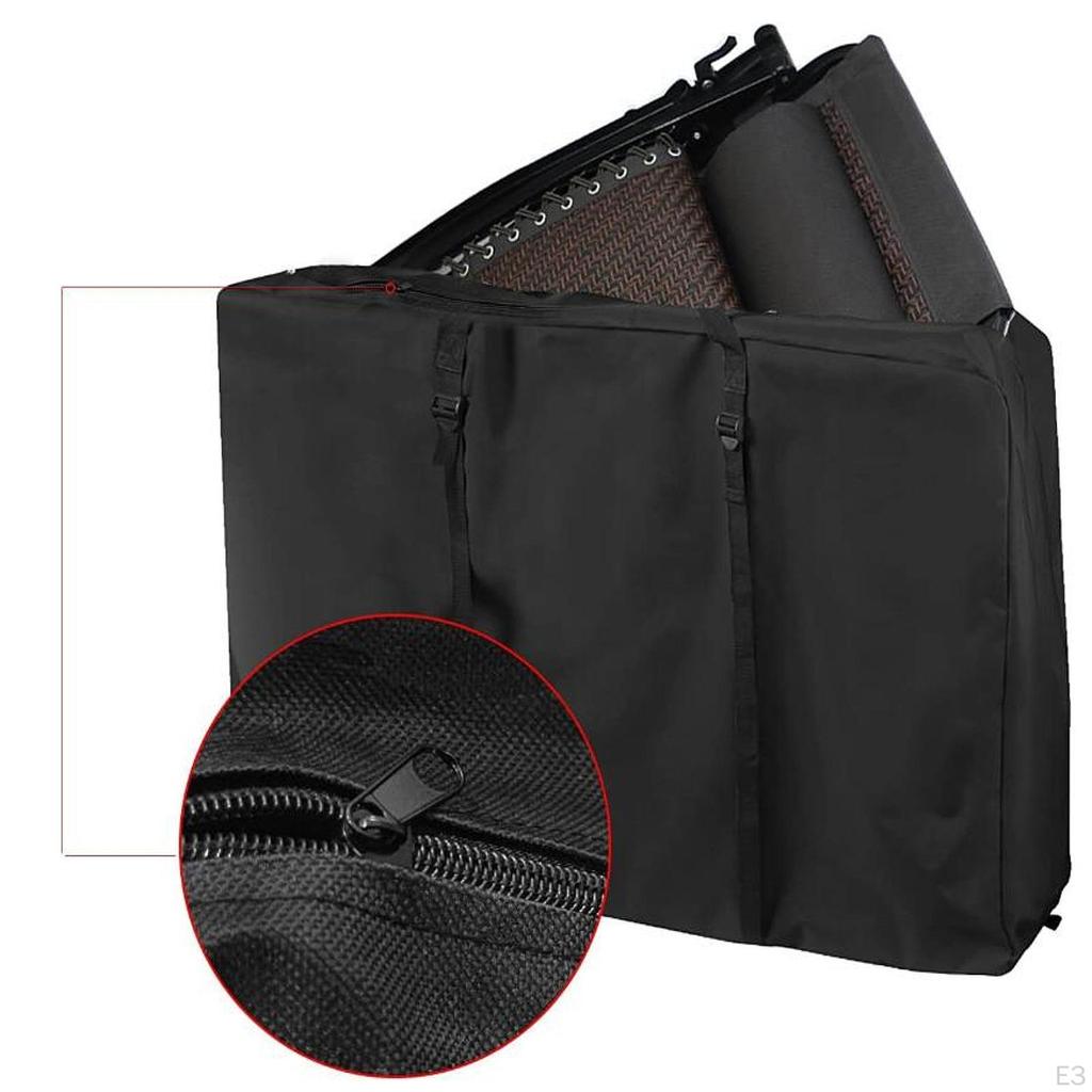 Folding Chair Bag, Sturdy Storage Cover Made of Oxford Material with Zipper for Camping, Gardening