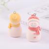 Versatile Flocking Snowman Pendant Decorative Necklaces Pendants DIY Jewelry Making Supplies Mini Resin Ornaments