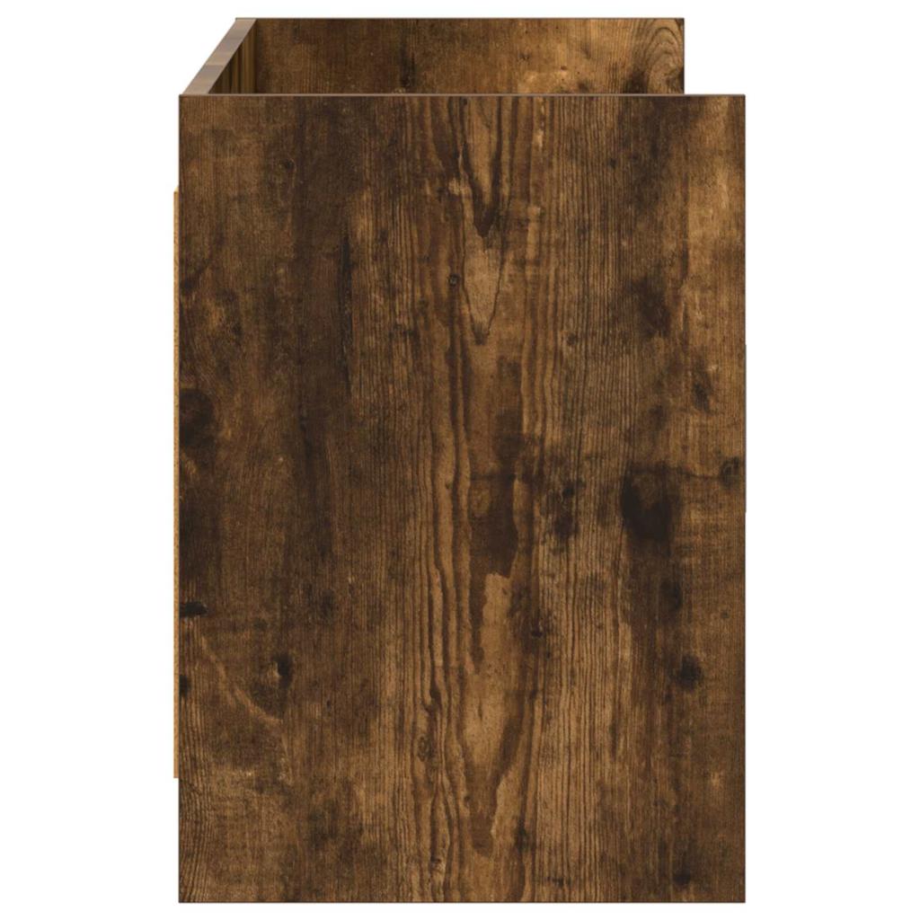 TV Cabinet 130 x 33 x 47 cm Smoked Oak Wood Based Panel