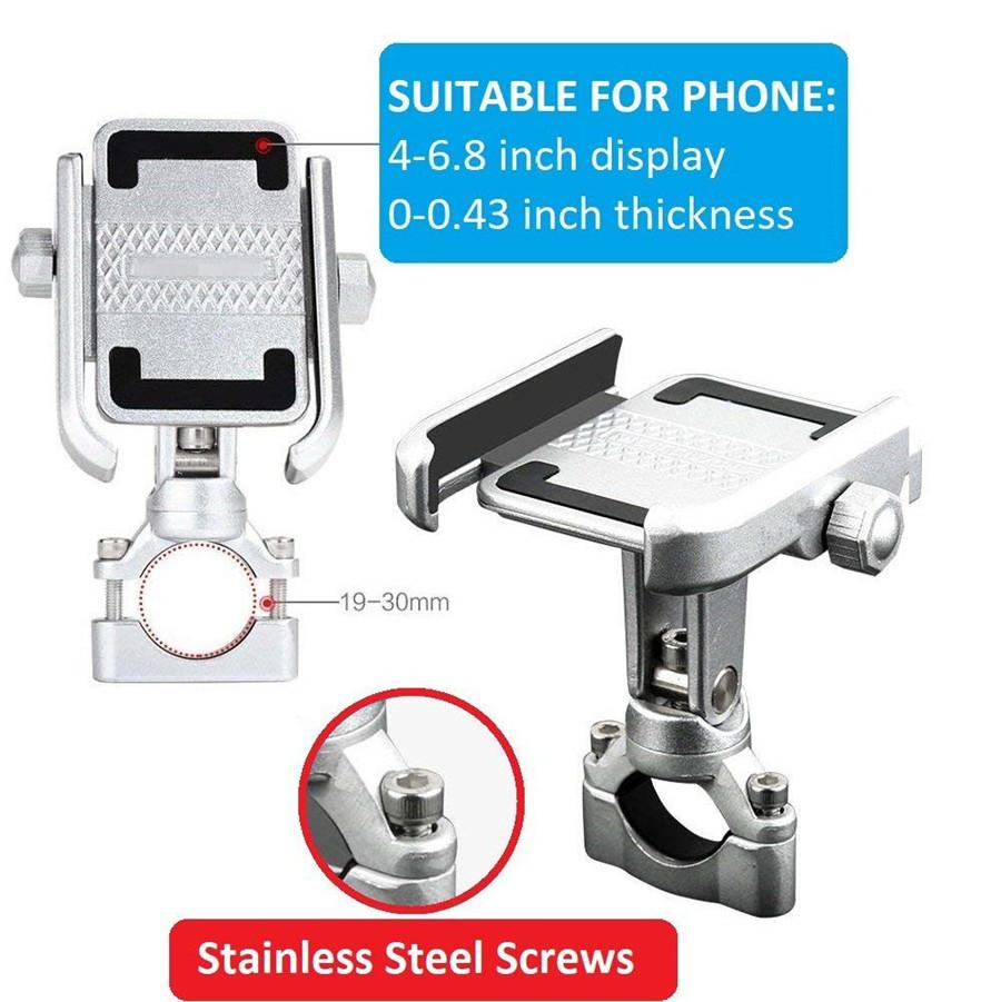 Bicycle Motorcycle Bike Handlebar Mount Aluminum Phone Holder For Cell Phone