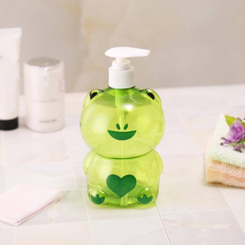 250/500ml Frog Duck Shape Portable Soap Dispenser Child Cute Animal Press Type Split Empty Shampoo Container