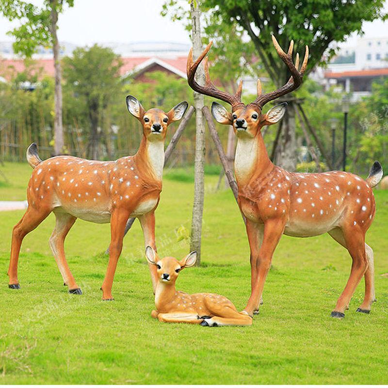 Large Sika Deer Outdoor Garden Statue