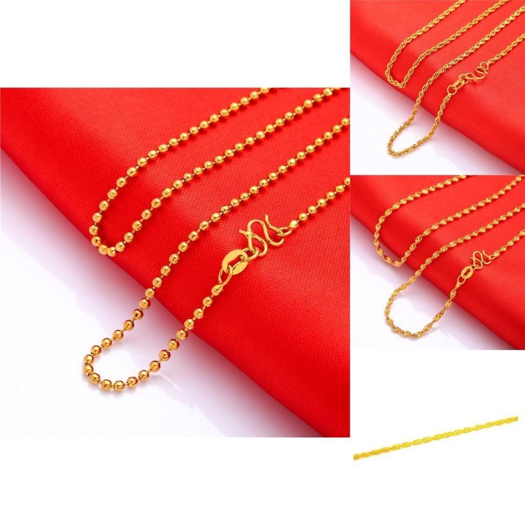 Brass Gold Plated Necklace Trendy Water Wave Design Gift For All**