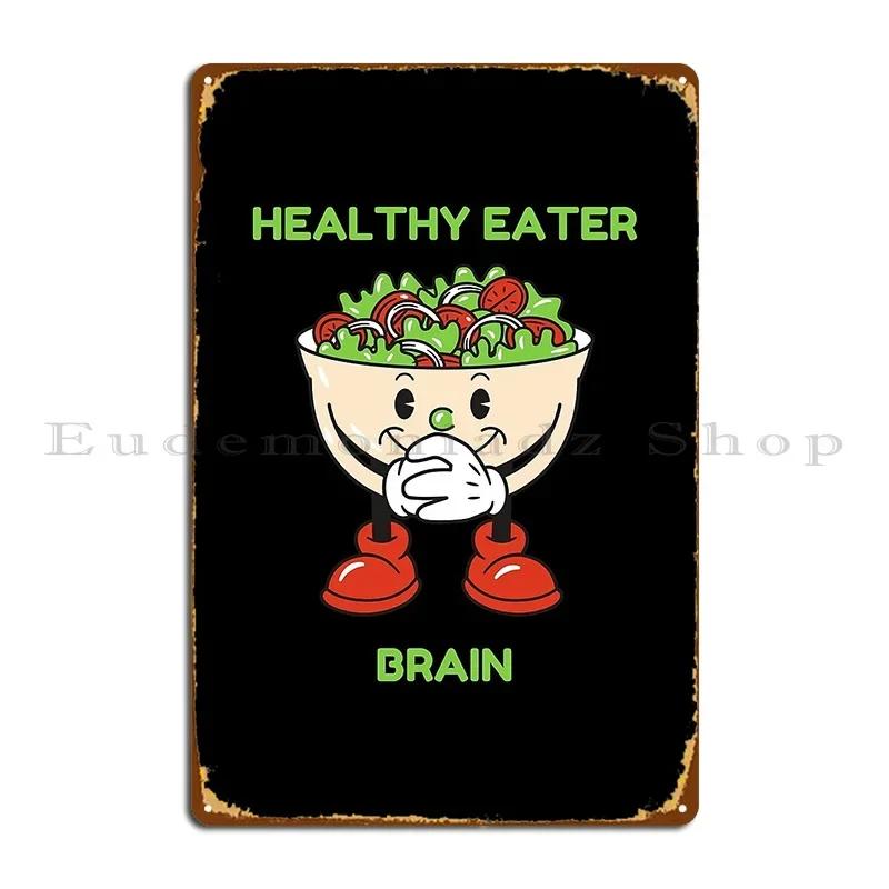 Healthy Eater Healty Foods Healthy Life Metal Sign Pub Printed Decoration Bar Cave Wall Cave Tin Sign Poster 20x30cm（7.8x11.8inch）