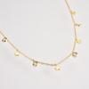 Andywen 925 Sterling Silver Gold Star Zircon Charm Choker Necklace Long Chain Jewelry  Tiny Jewels Wedding Gift