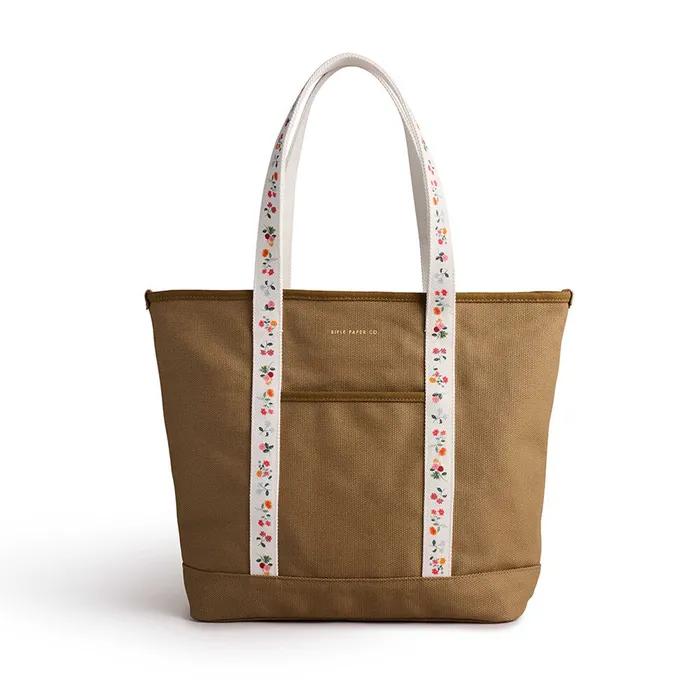 Rifle Paper Ditsy Dahlia Canvas Tote Bag