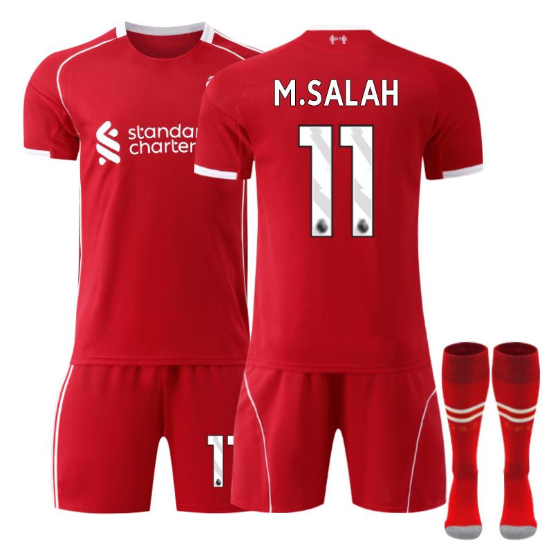 2 Liverpool domácí č.. 1 dres Salah Wirtz Isaac fotbalový dres sada pánská 2 Rota
