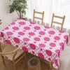 Smiley Face Pattern Rectangle Table Cloth for Table Decor Kitchen Dining Waterproof Reusable Tablecloth for Table Dining Room