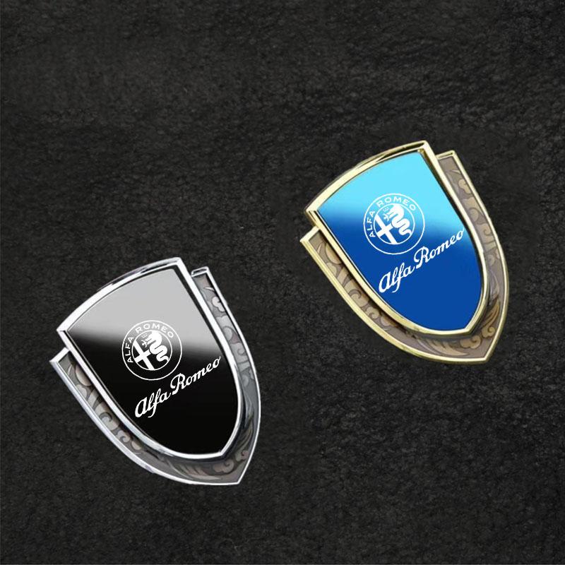 Car Metal Shield Emblem Car Side Fender Body Trunk Badge Sticker For Alfa Romeo Giulietta 159 Mito Giulia Stelvio 147 Accessorie