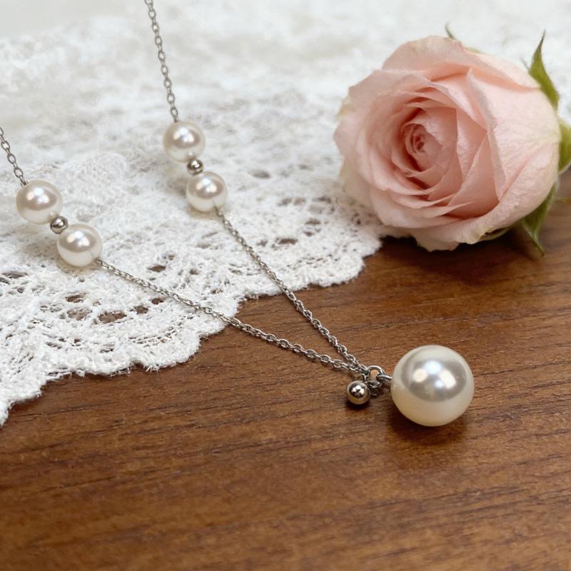 S925 Sterling Silver Pearl Necklace - Adjustable Light Luxury Clavicle Chain 925 Silver белого золота