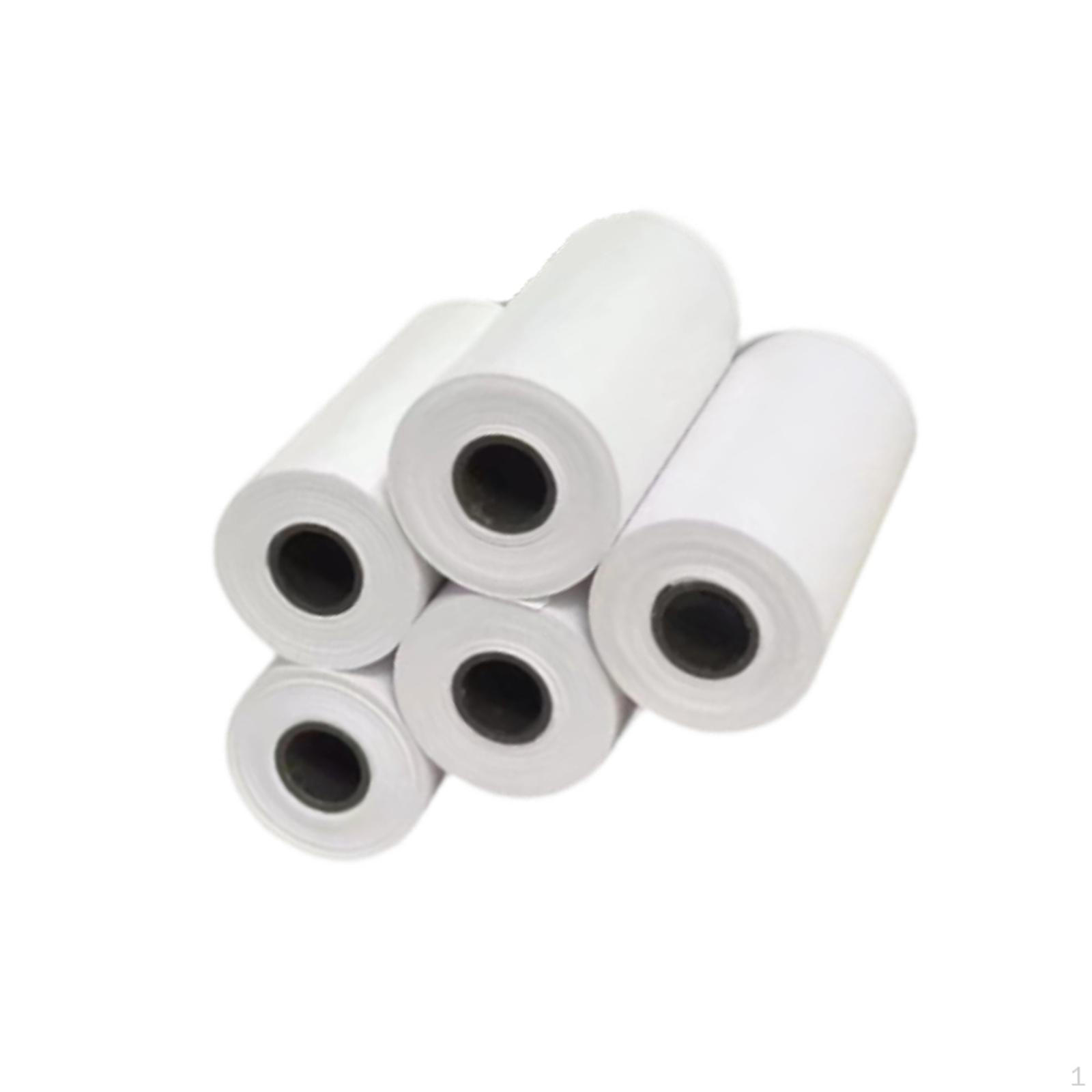 

25x57mm Printable Sticker Printer Paper, Portable Anti-Scratch Printing Paper for Mini White Thermal 5pcs