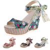 Premium Quality Women Boho Beach Sandals With Floral Wedge Heels For Summer Style