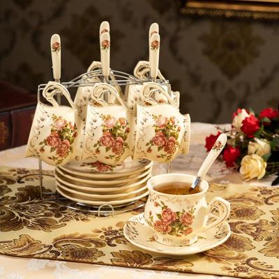 Set di Tazze da Tè e Caffè in Ceramica di Lusso Leggero Europeo