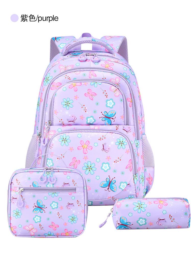 3pcs/set Cute Student Backpack Primary Schoolbag Rabbits and quicks and Kawaii Student Backpack Teenage Girls Handbag Rucksack