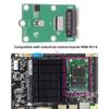 CY Adapter Mini PCI-E Riser Card - USB 2.0 TF Micro SD Card & M.2 NGFF Key-M NVMe SSD Adapter (Compatible with NAS Industrial Control Motherboards)