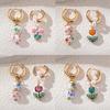 Included Geometric Pearl Drop Earrings For Women With Copper Material And Unique Shape